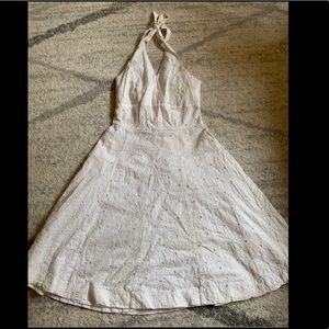 White Date Night Dress with Floral Print